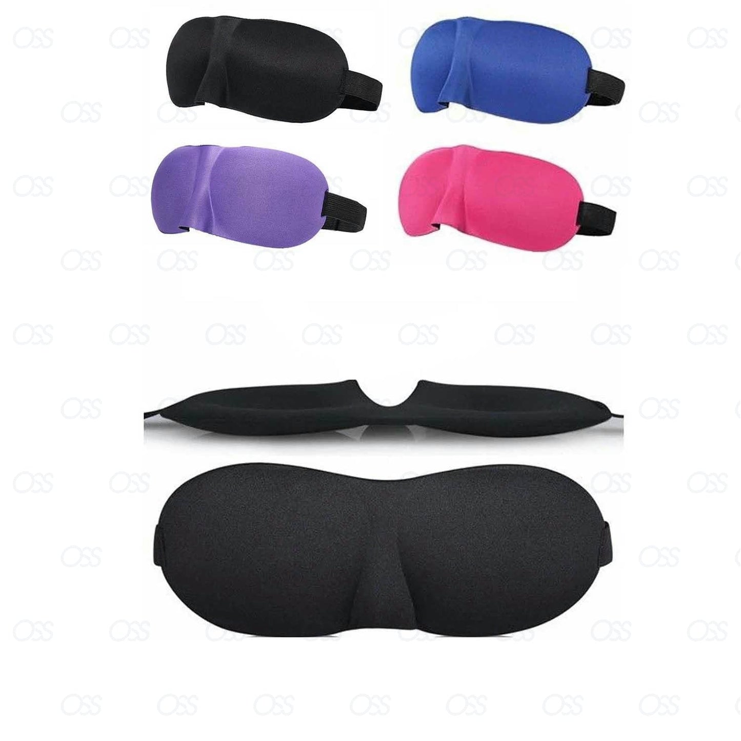 3D Soft Padded Blindfold Blackout Eye Mask Travel Rest Sleep Aid Shade Cover