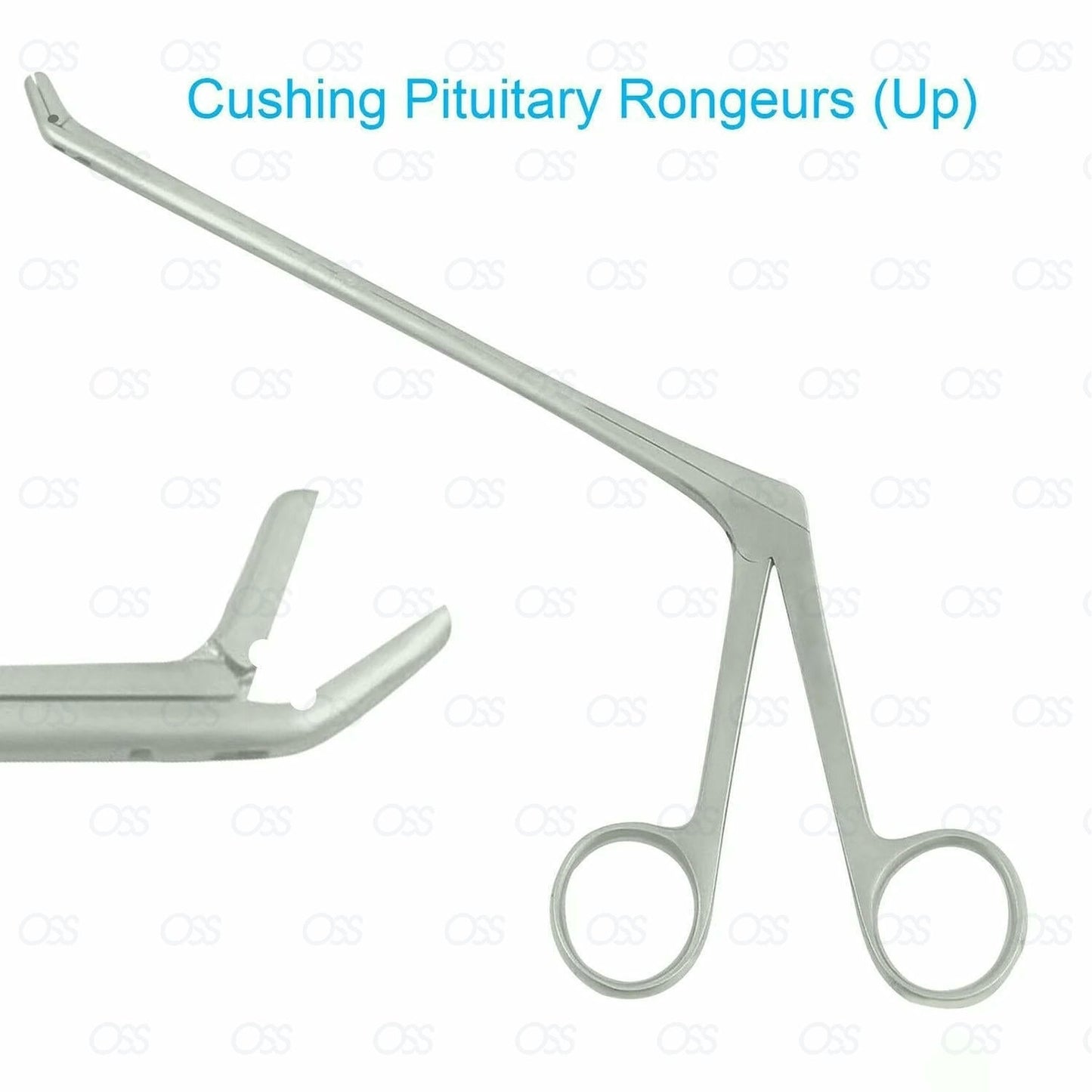 3 Pcs SET CUSHING PITUITARY RONGEUR 8" 2x10mm CUP UP STRAIGHT DOWN ENT SURGICAL
