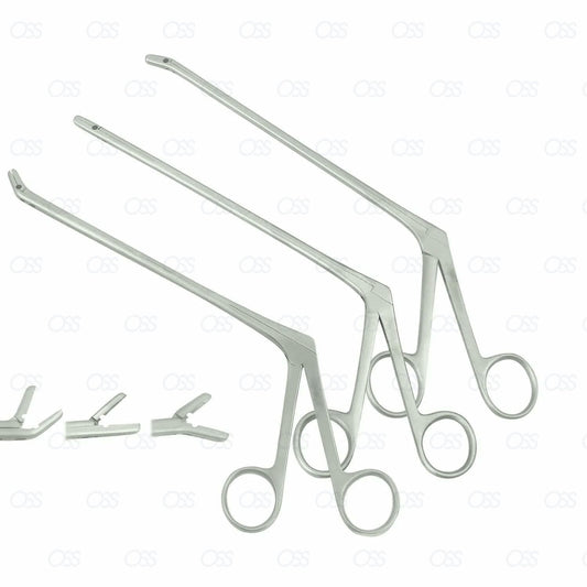3 Pcs SET CUSHING PITUITARY RONGEUR 8" 2x10mm CUP UP STRAIGHT DOWN ENT SURGICAL