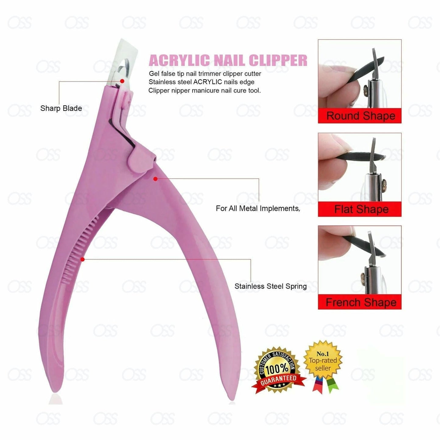 3Way Acrylic UV Gel False Fake Nail Salon Manicure Art ToeTip Cutter Clipper