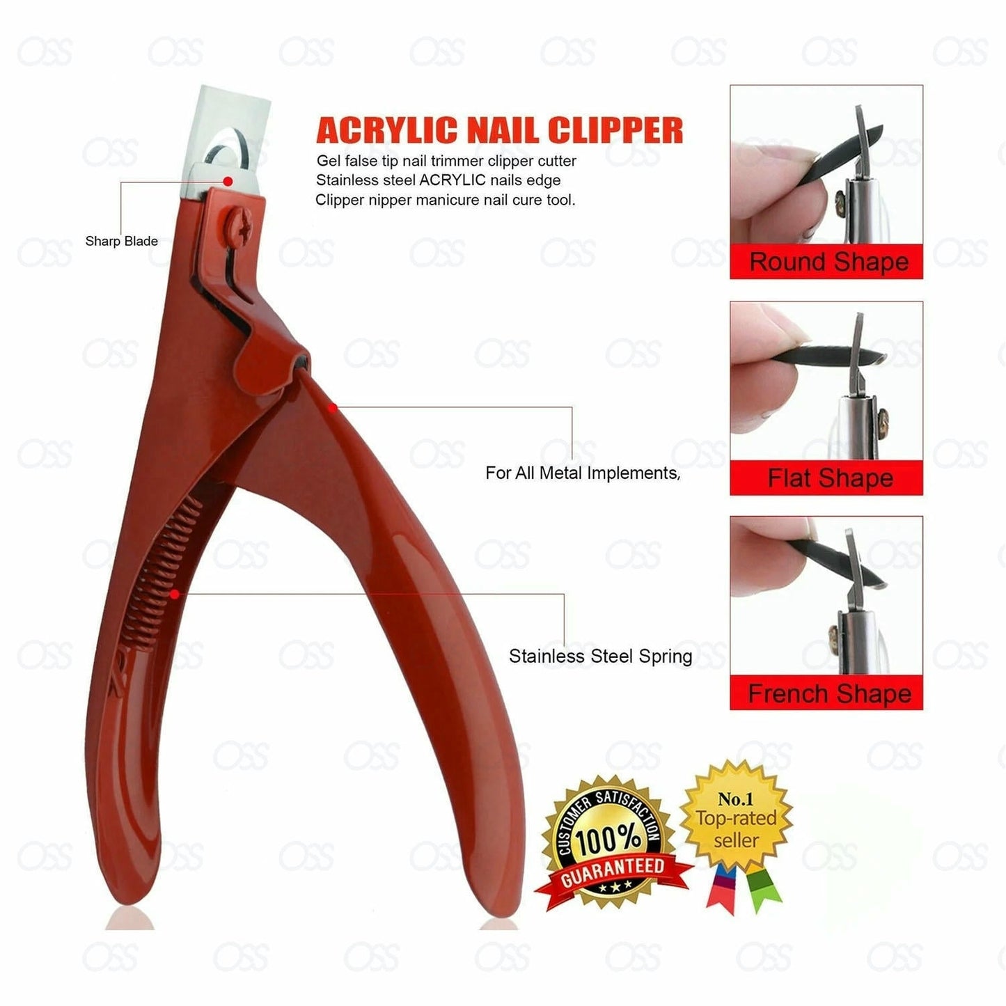 3Way Acrylic UV Gel False Fake Nail Salon Manicure Art ToeTip Cutter Clipper