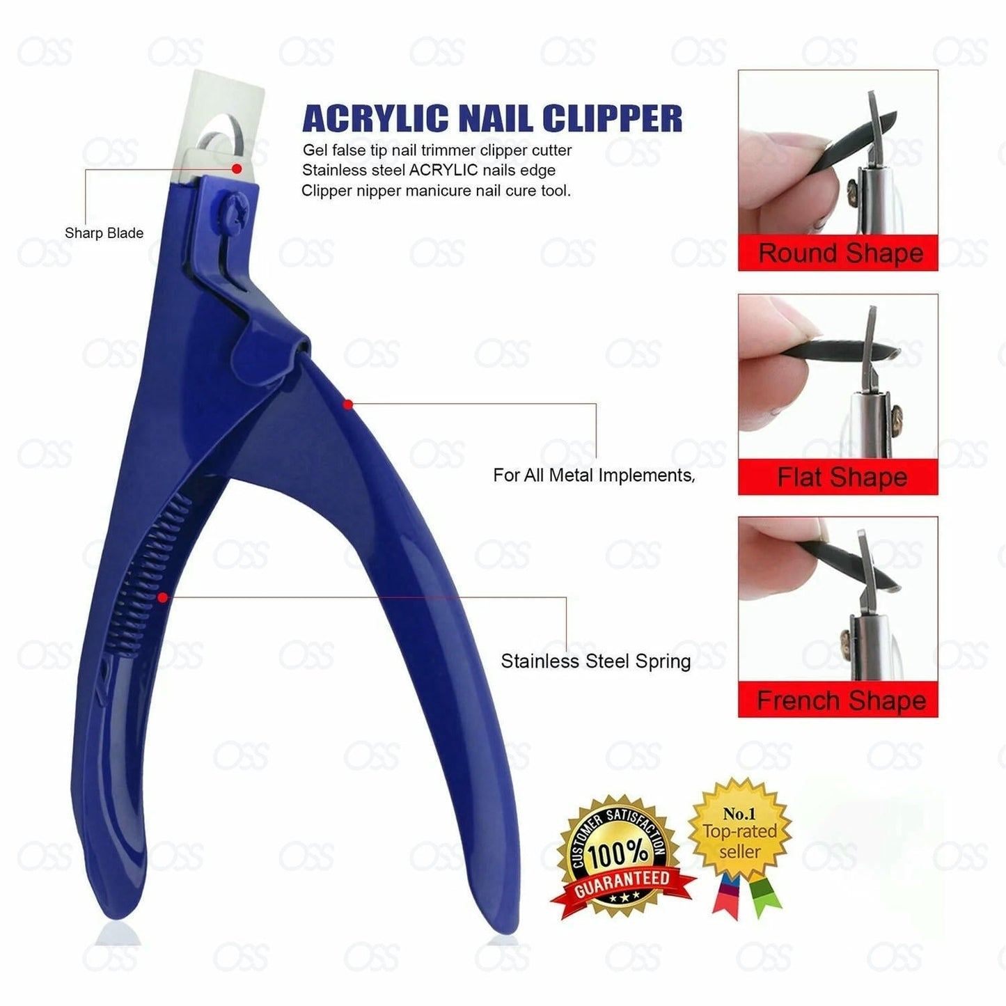 3Way Acrylic UV Gel False Fake Nail Salon Manicure Art ToeTip Cutter Clipper