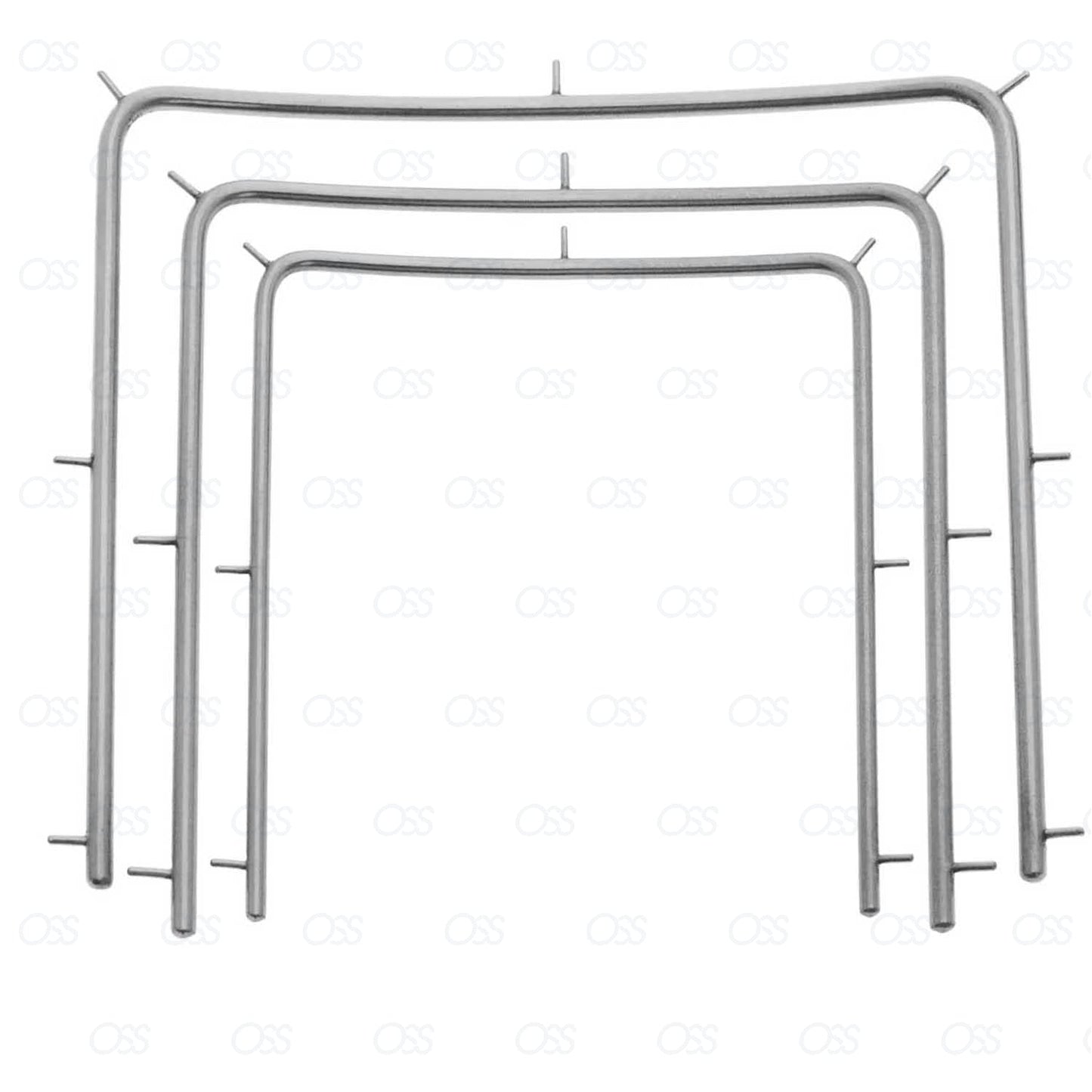 3X RUBBER DAM FRAMES ADULT LARGE DENTAL ORTHODONTIC STAINLESS STEEL CE