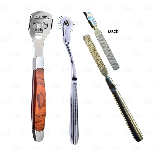 3 pcs Leather Craft Carving Working Kit Hand Groover Punch Wheel Roulette Tool