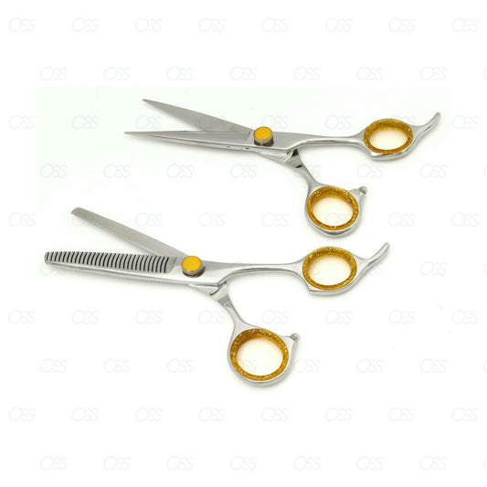 5.5" PROFESSIONAL SALON HAIRDRESSING HAIR CUTTING THINNING BARBER SCISSORS SET