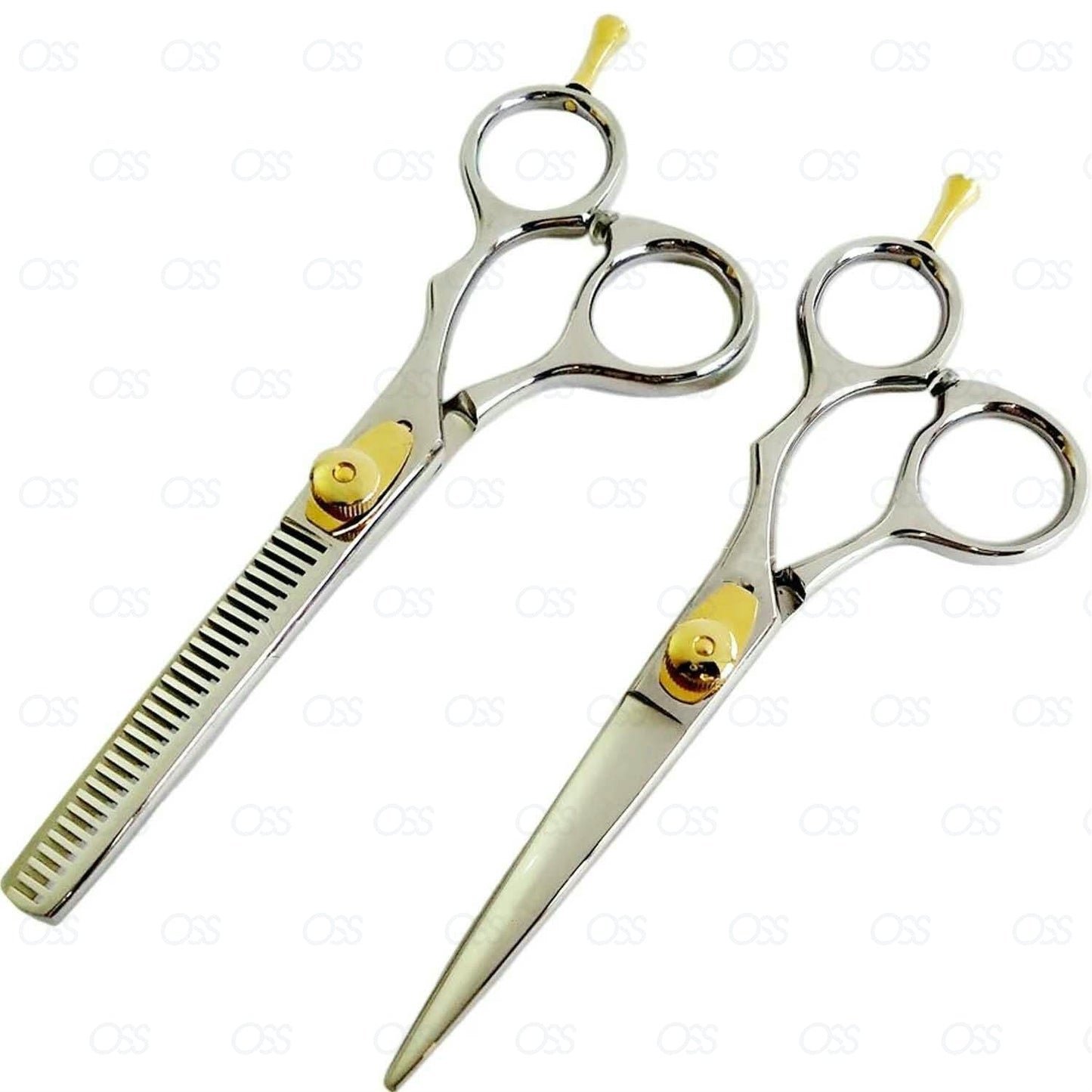 5.5' Professional Hairdressing Scissors Set, Barber Hair Cutting Thinning Shears