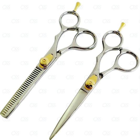 5.5' Professional Hairdressing Scissors Set, Barber Hair Cutting Thinning Shears