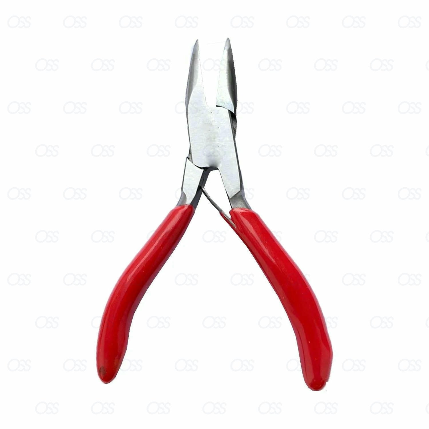 Pair of red-handled pliers mini jewellery pliers tool kit set for beading wire bending watch repair and DIY craft making precision hand tools