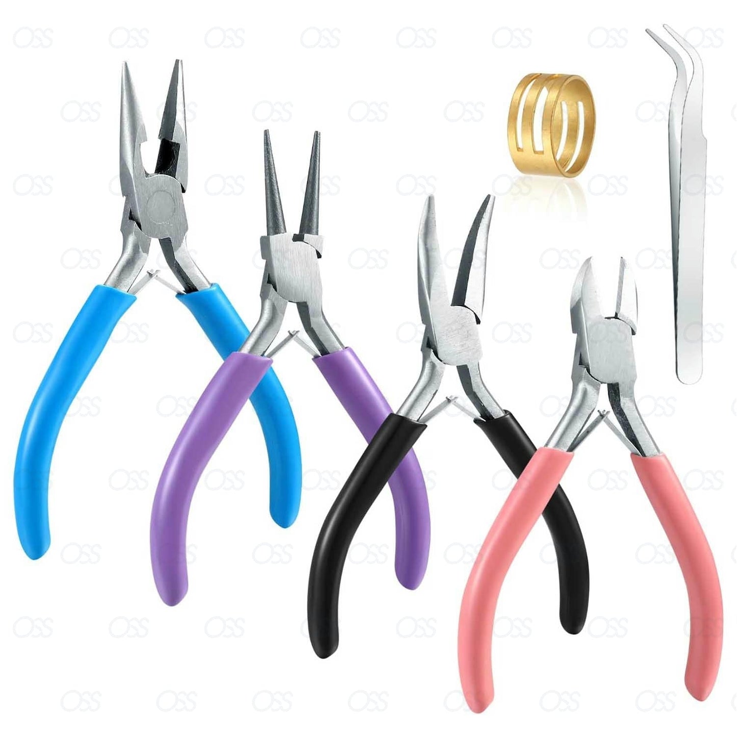 5 Mini DIY Jewellery Craft Making Beading Watch Wire Pliers Tool Kit Set
