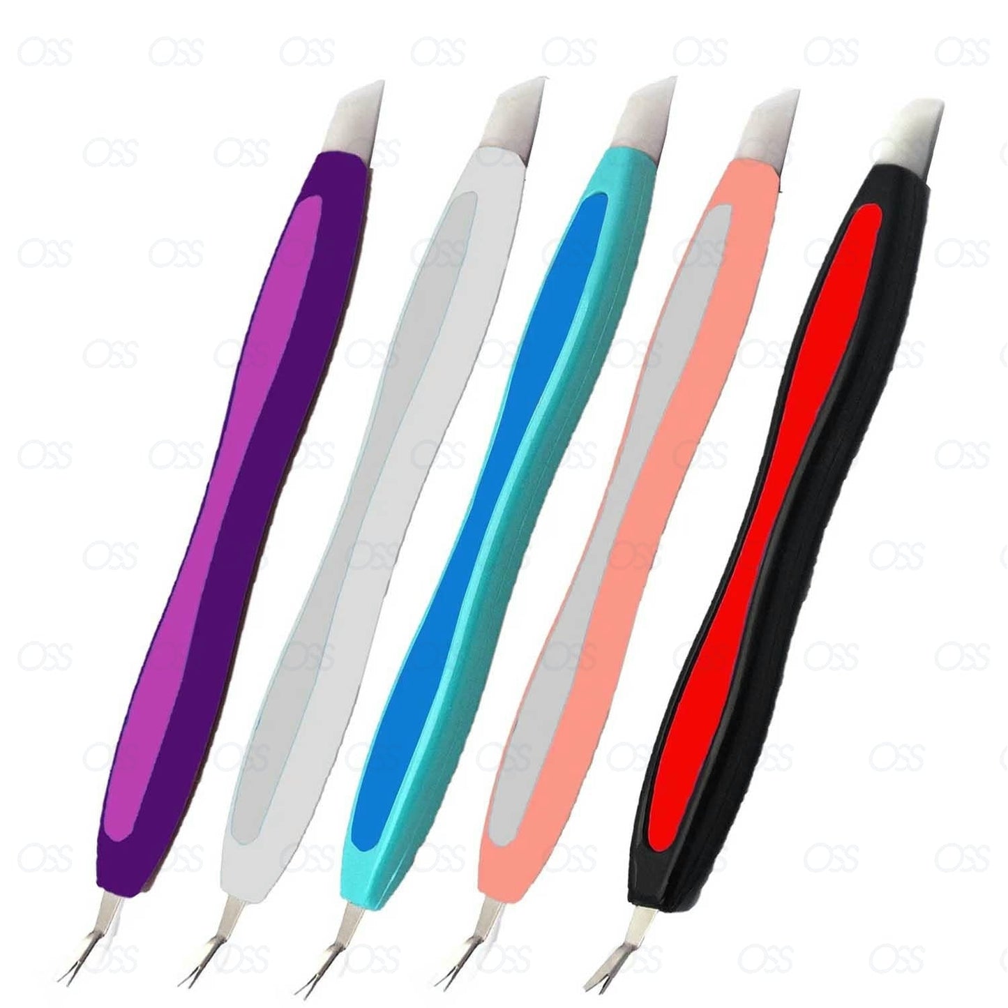 5Pcs Cuticle Pusher UV Gel Polish Soak Off Remover Tool Nail Arts Cuticle Trimmer