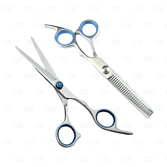 5" Professional Hairdressing Scissors Set Hair Shears Silver Polish Finish