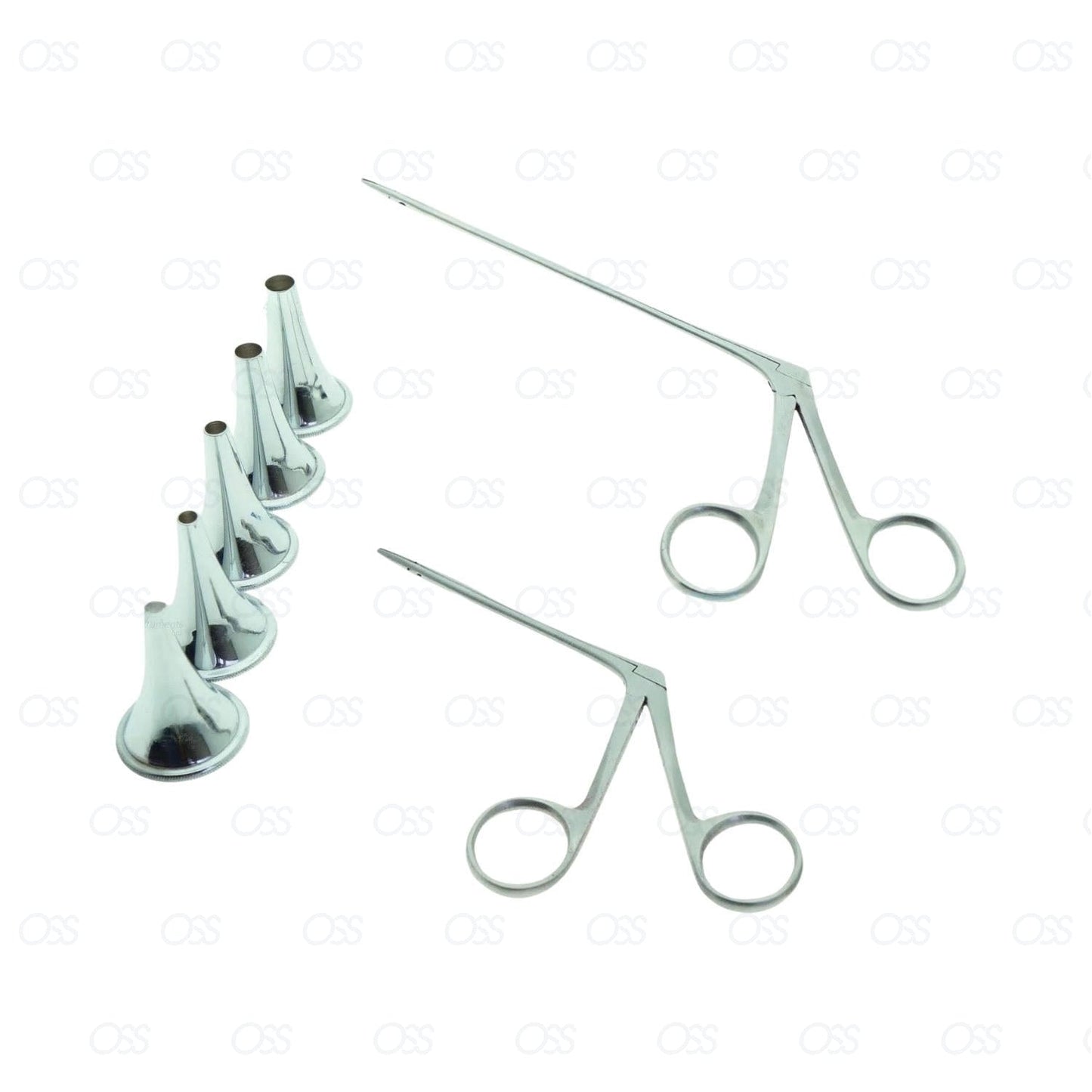 5pc Set HARTMANN Ear Speculum 2 x Micro Alligator ENT Surgical Nasal Instruments