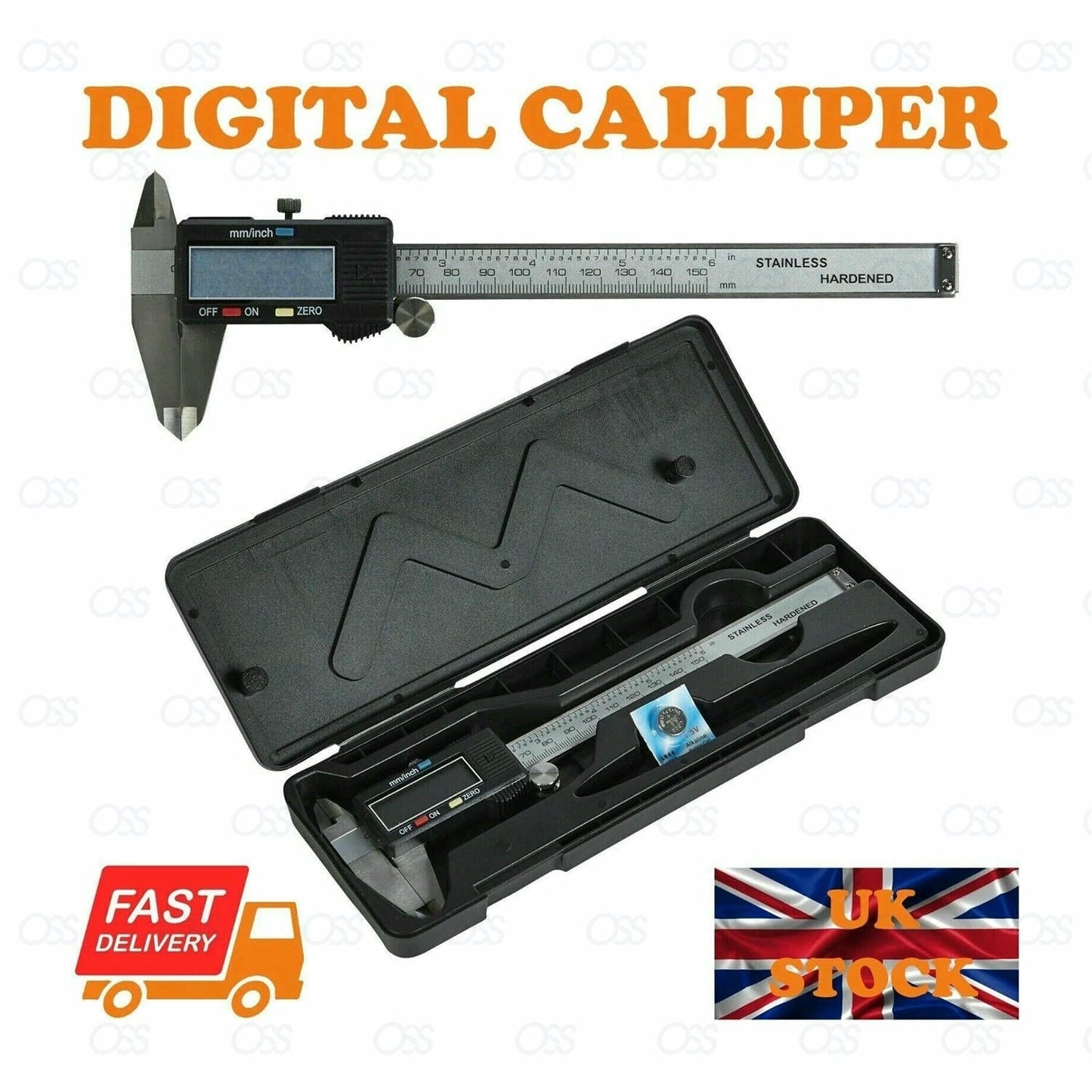 6 INCH DIGITAL VERNIER CALIPER 150MM STAINLESS STEEL MICROMETER ELECTRONIC TOOL