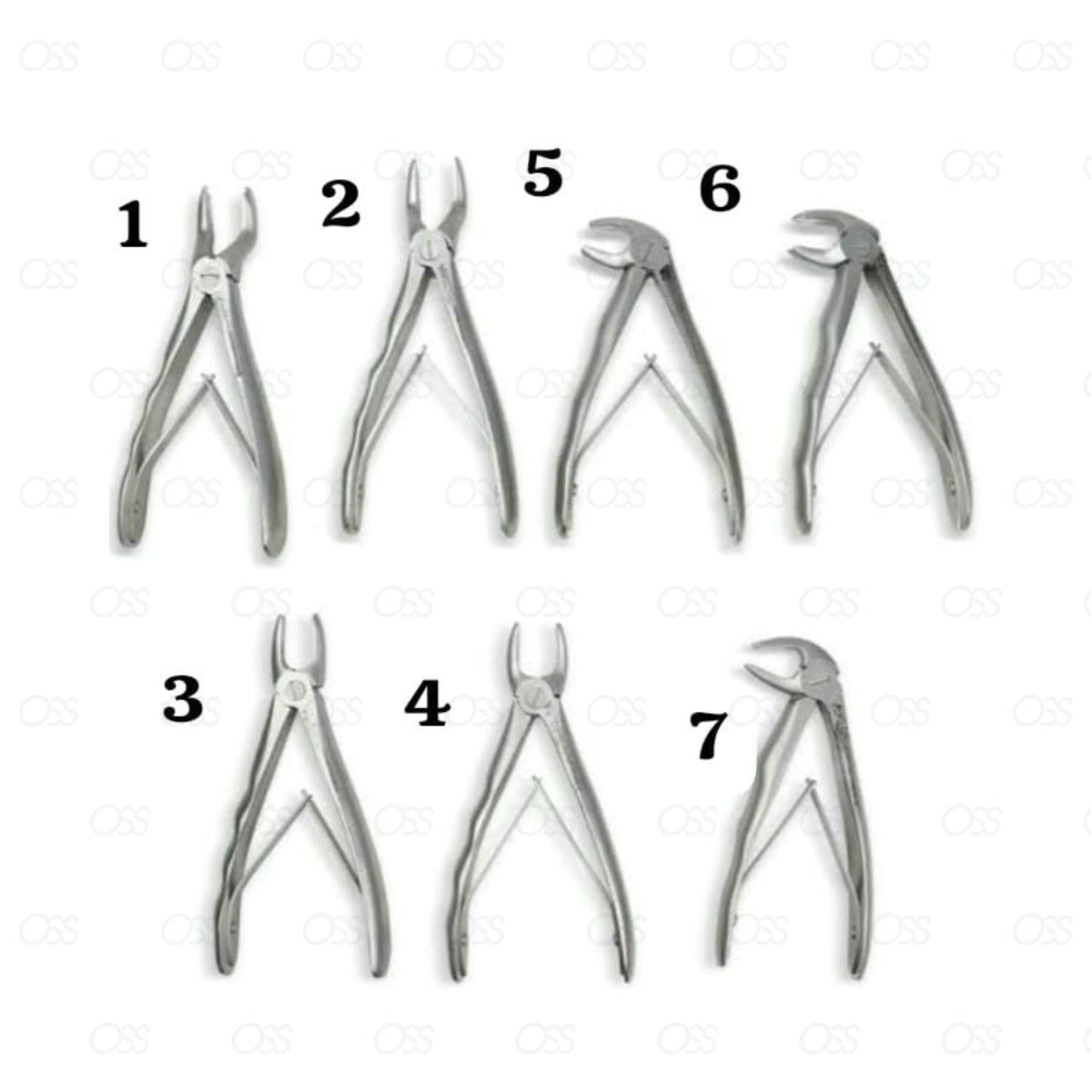 7 Pcs Children Dental Tooth Extraction Forceps Set SurGery Tools Equipment