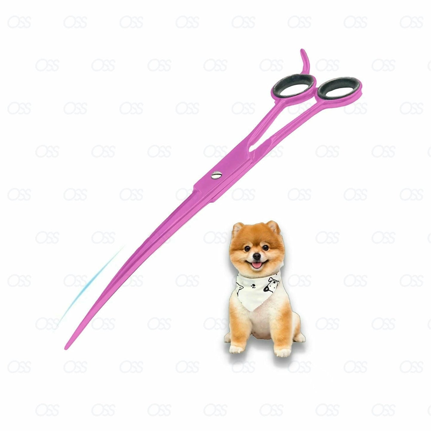 7" Professional Pet Dog Cat Hair Curved Cutting Grooming Scissors Shears