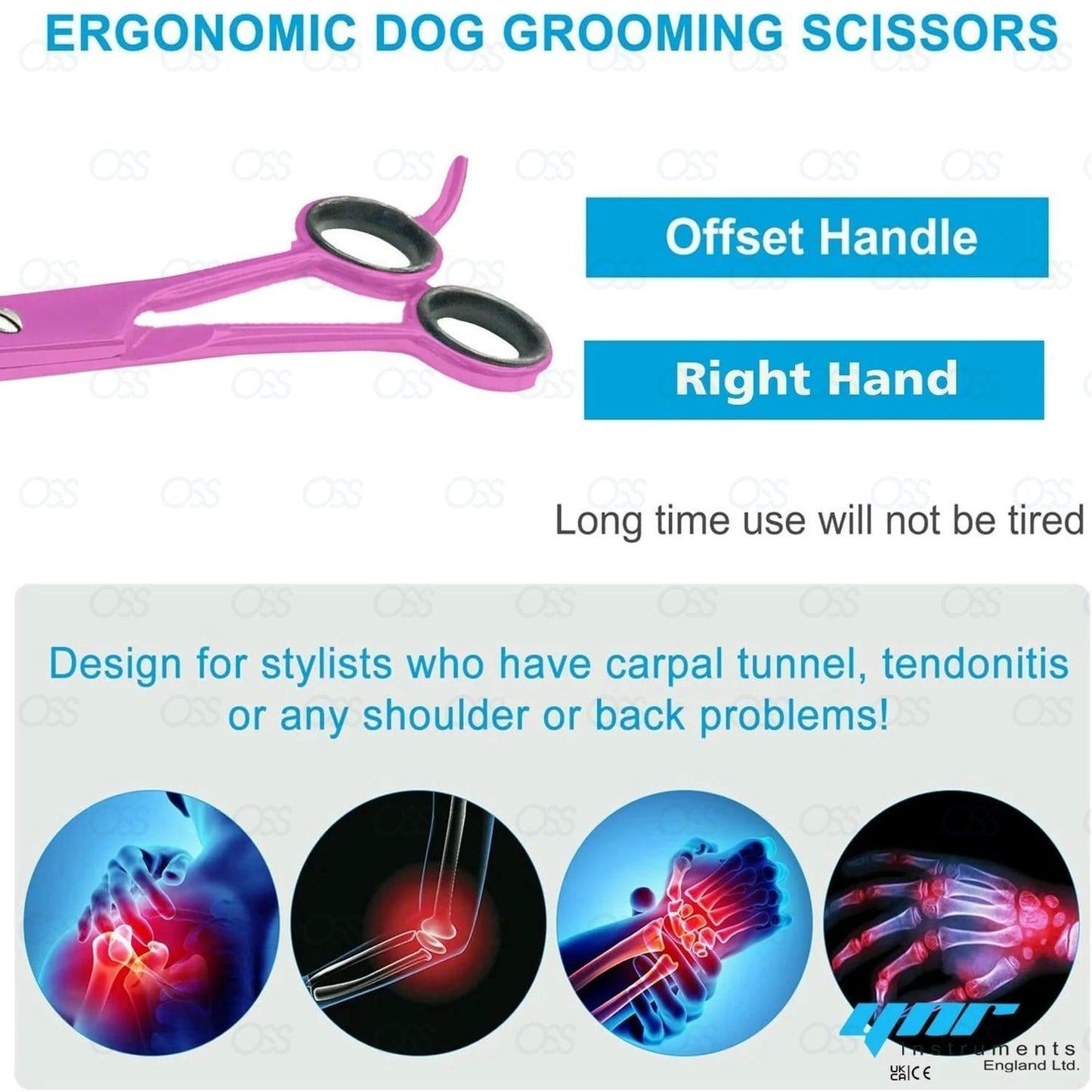 7" Professional Pet Dog Cat Hair Curved Cutting Grooming Scissors Shears