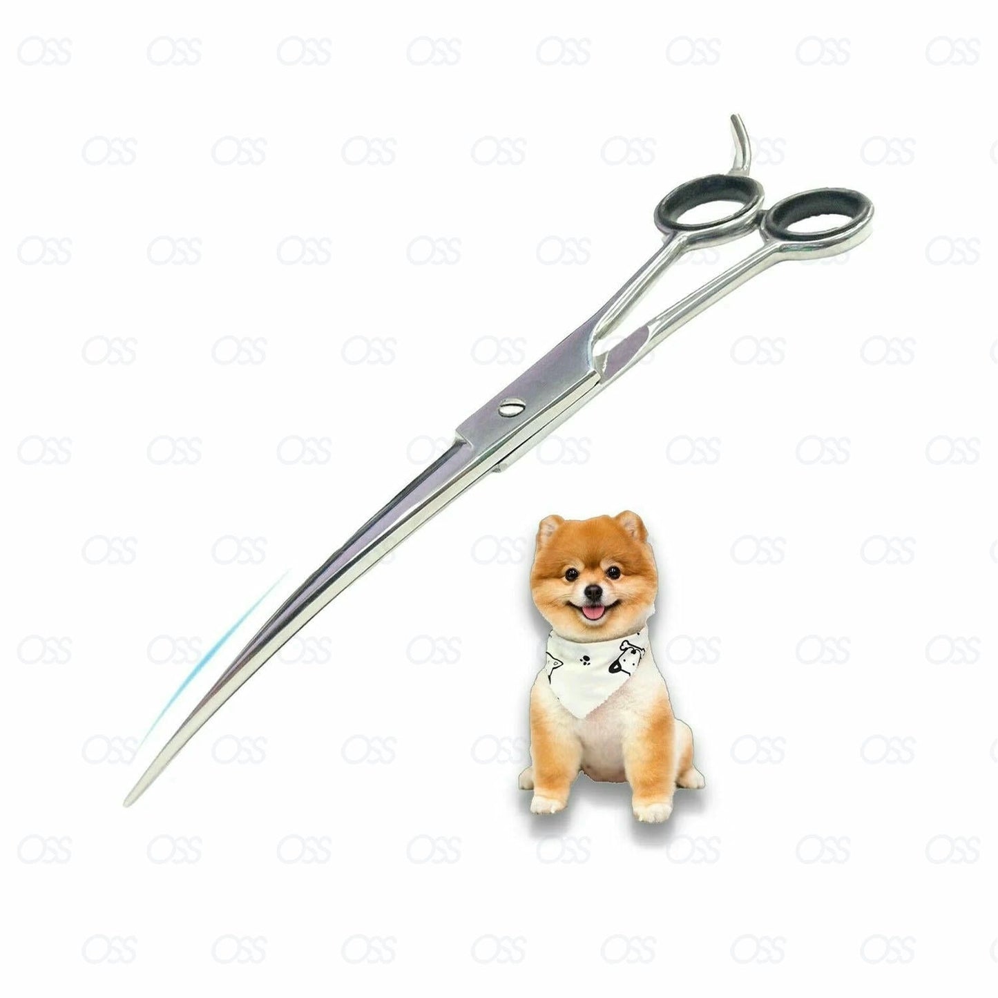 7" Professional Pet Dog Cat Hair Curved Cutting Grooming Scissors Shears