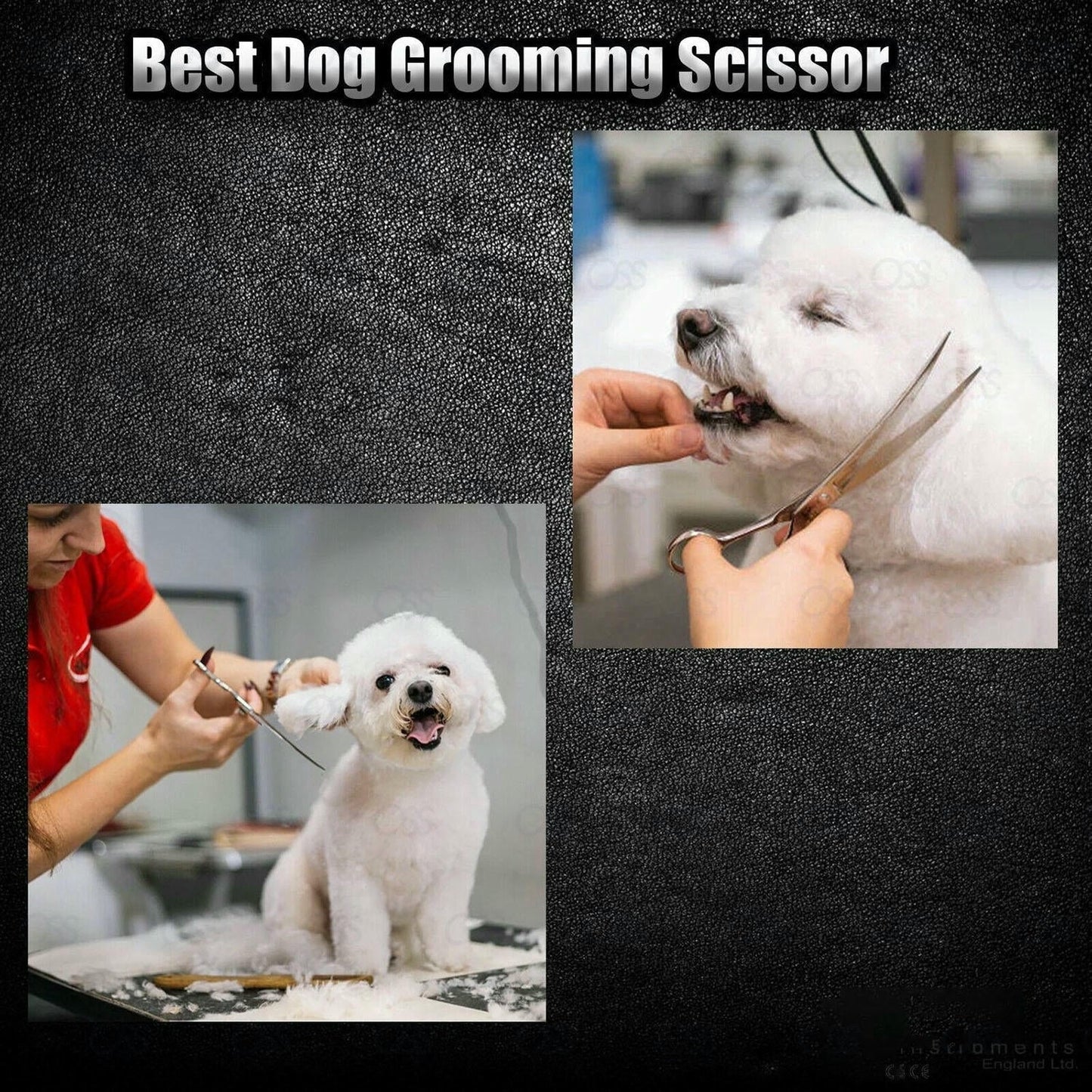 7" Professional Pet Dog Cat Hair Curved Cutting Grooming Scissors Shears