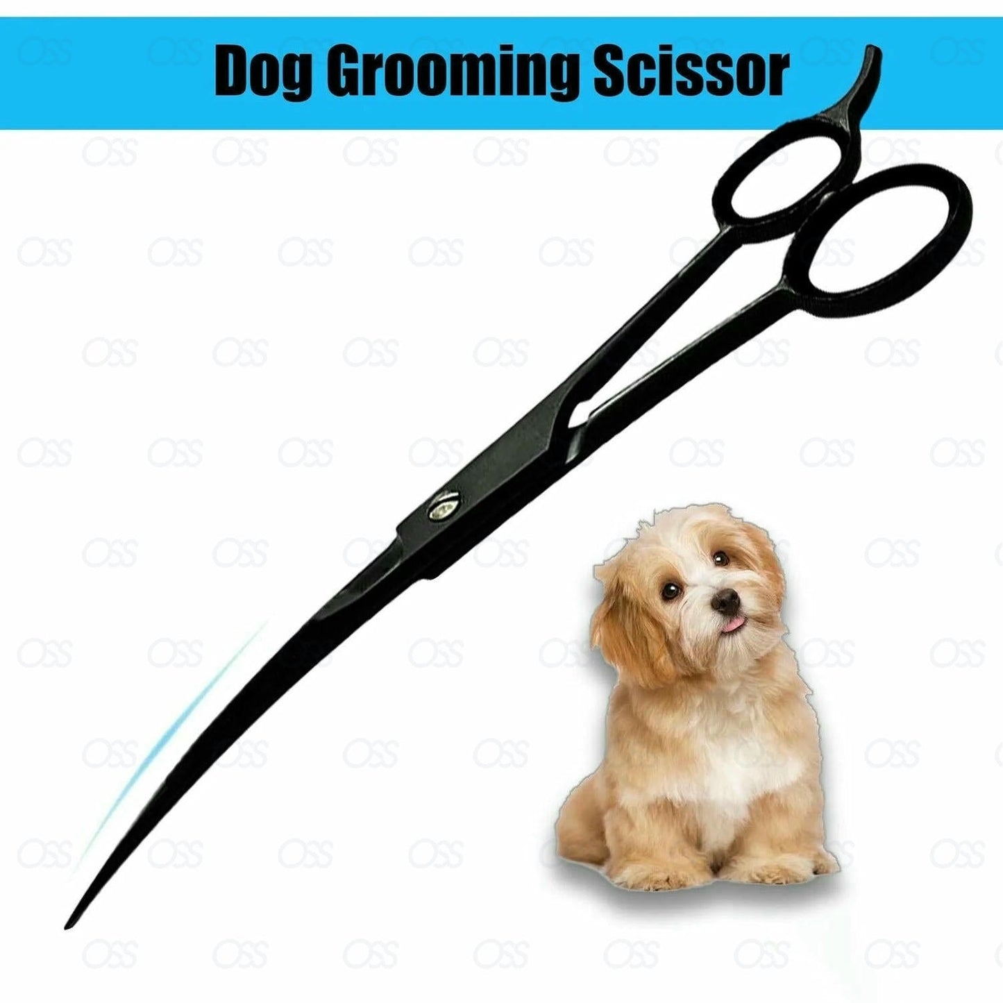 7" Professional Pet Dog Cat Hair Curved Cutting Grooming Scissors Shears