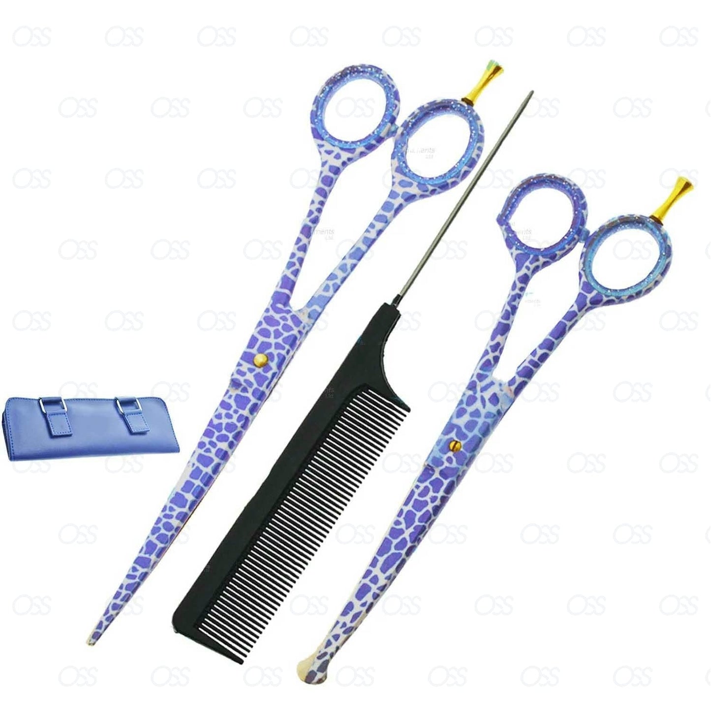 8" & 6.5" Cutting Pet Dog Grooming Curved Safety Blunt Scissors Kit set