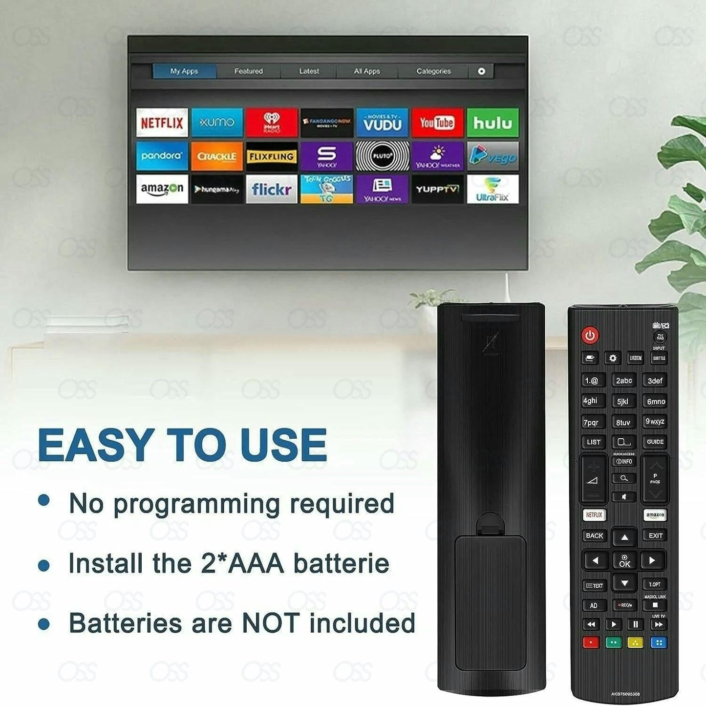 AKB75375608 For LG TV REPLACEMENT REMOTE CONTROL SMART TV LED 3D NETFLIX BUTTON