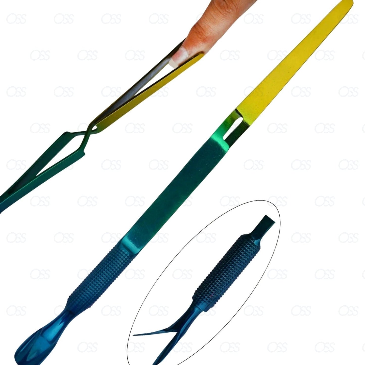 Acrylic Nail Pincher Tool Multi Function Cuticle Pusher Tweezer Magic Wand