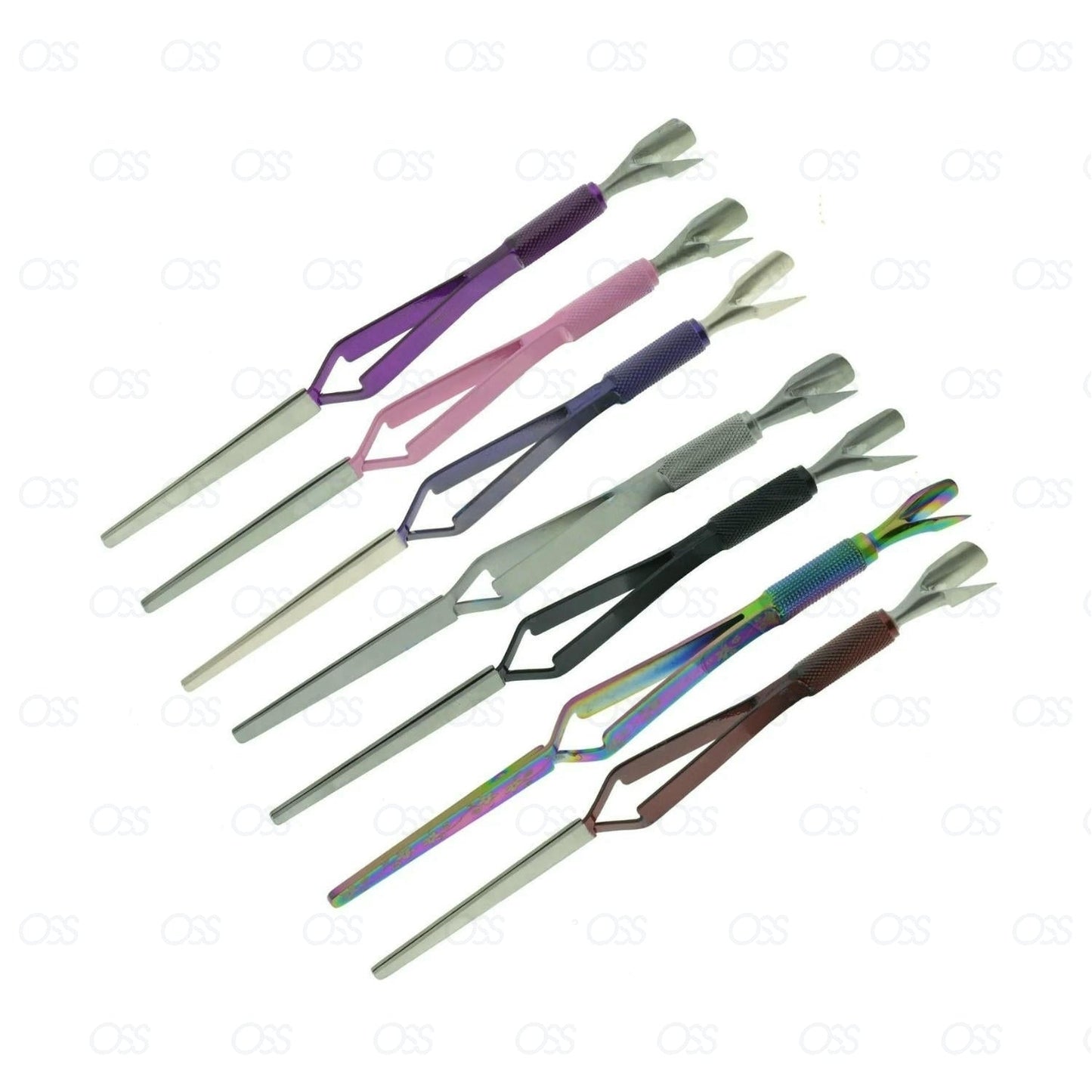 Acrylic Nail Pincher Tool Multi Function Cuticle Pusher Tweezer Magic Wand