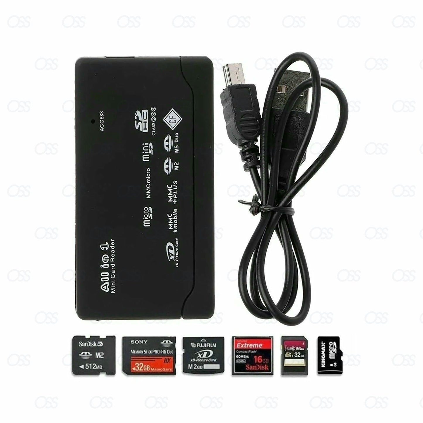 All in One 1 Memory Card Reader USB Adapter SD SDHC Mini Micro M2 MMC XD CF MS