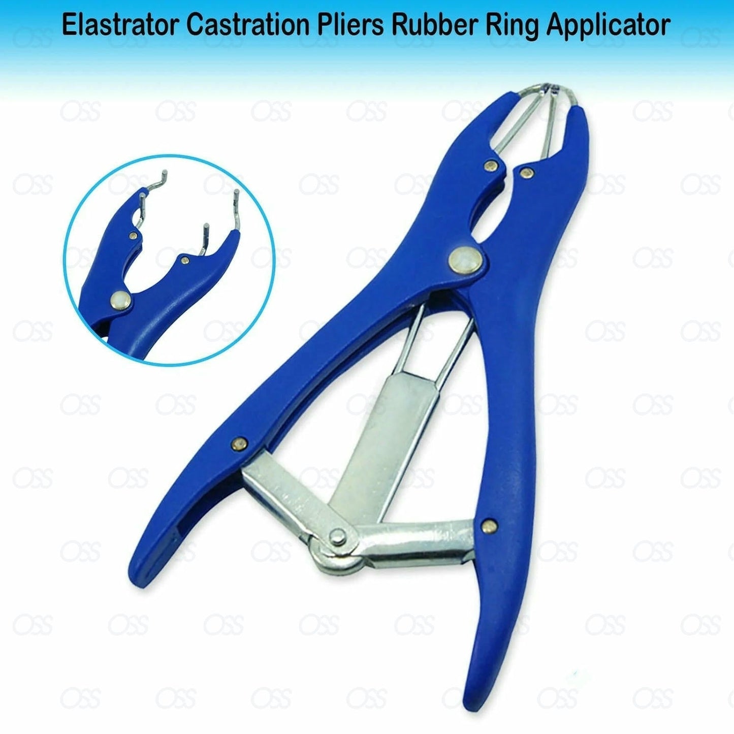 Animal Elastrator Castration Pliers, Plastic Castration Banding Tail,100 Rubber Ring, Cattle Sheep Goat Taile Castration, Christmas Balloon Expansion Tools