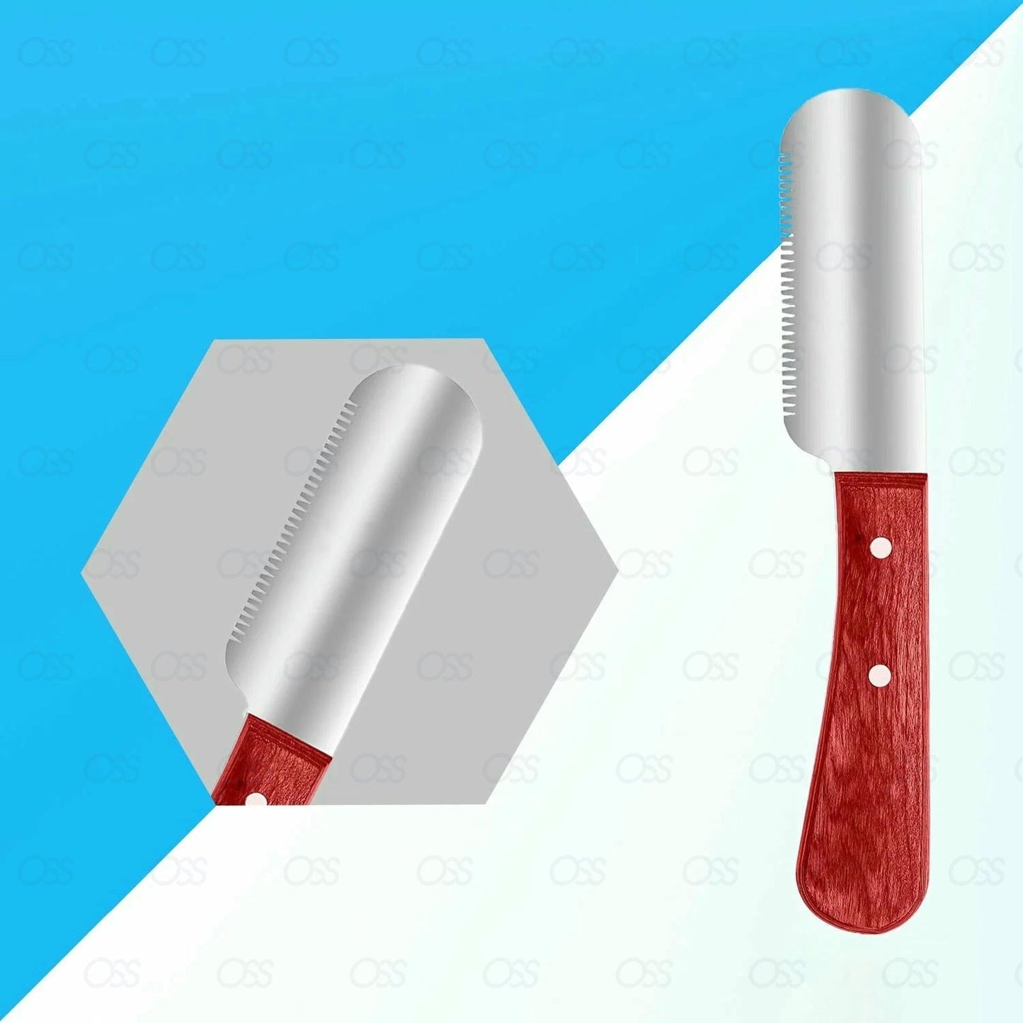 Animal Pet Stripping Knife Hair Trimming Grooming Comb 6 in 1 Cat Dog Puppy Horse