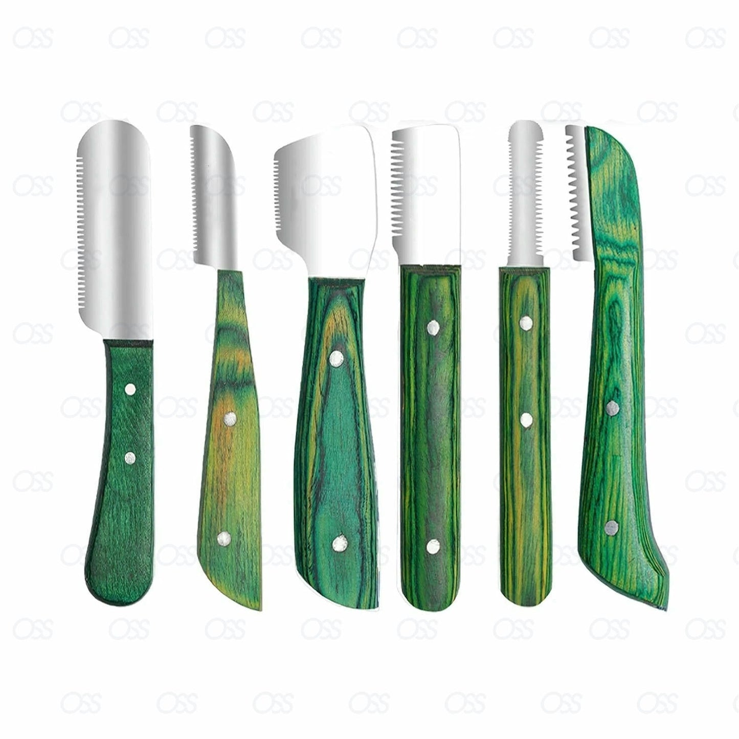 Animals Pet Stripping Knife Hair Trimming Grooming Comb 6 in 1 Cat Dog Puppy