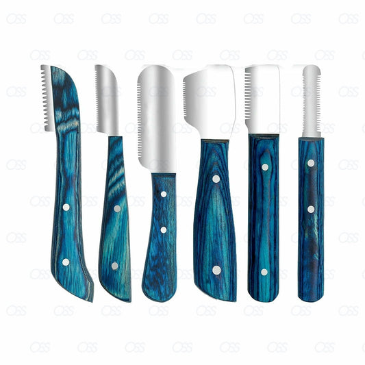 Animal Pet Stripping Knife Hair Trimming Grooming Comb 6 in 1 Cat Dog Puppy Horse