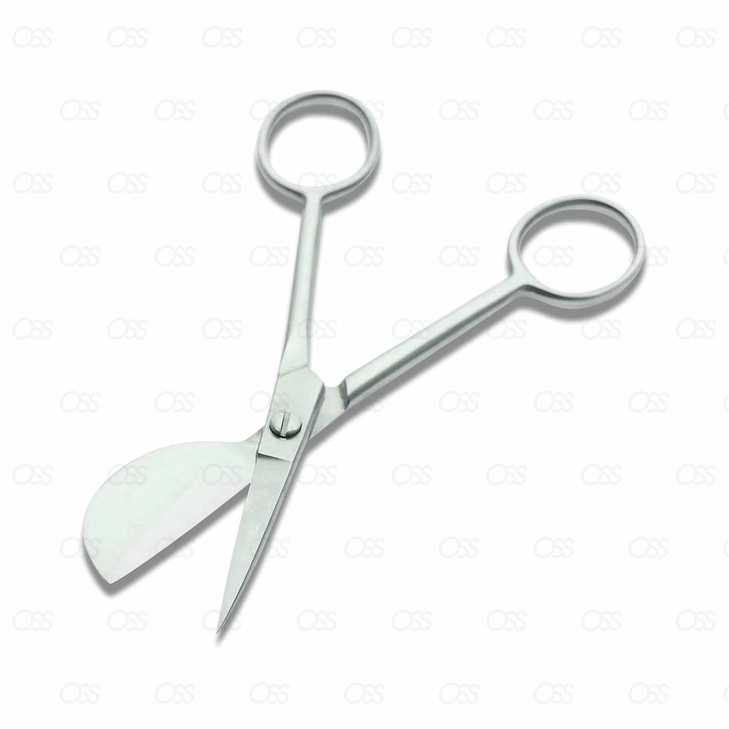 Applique Duckbill Scissors 5 inch Needlework Paddle Shaped Offset Handle Bent