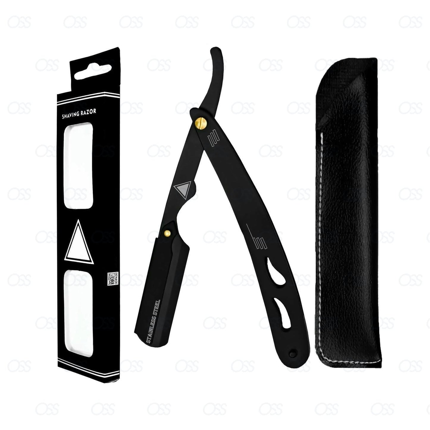 BARBER SALON STRAIGHT CUT THROAT SHAVING RAZOR RASOIRS RASOI NAVALHA + POUCH