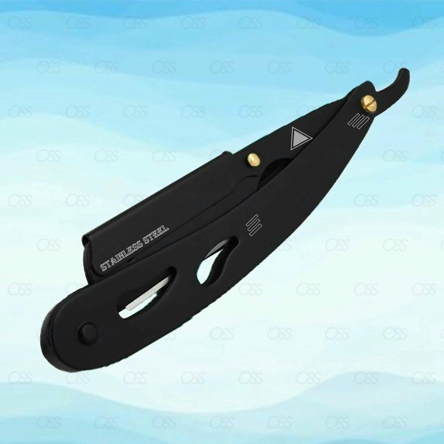 BARBER SALON STRAIGHT CUT THROAT SHAVING RAZOR RASOIRS RASOI NAVALHA + POUCH