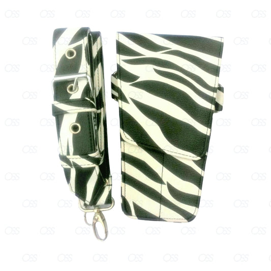 Black And White Hairdressing Scissors Pouch Holster Case Wallet