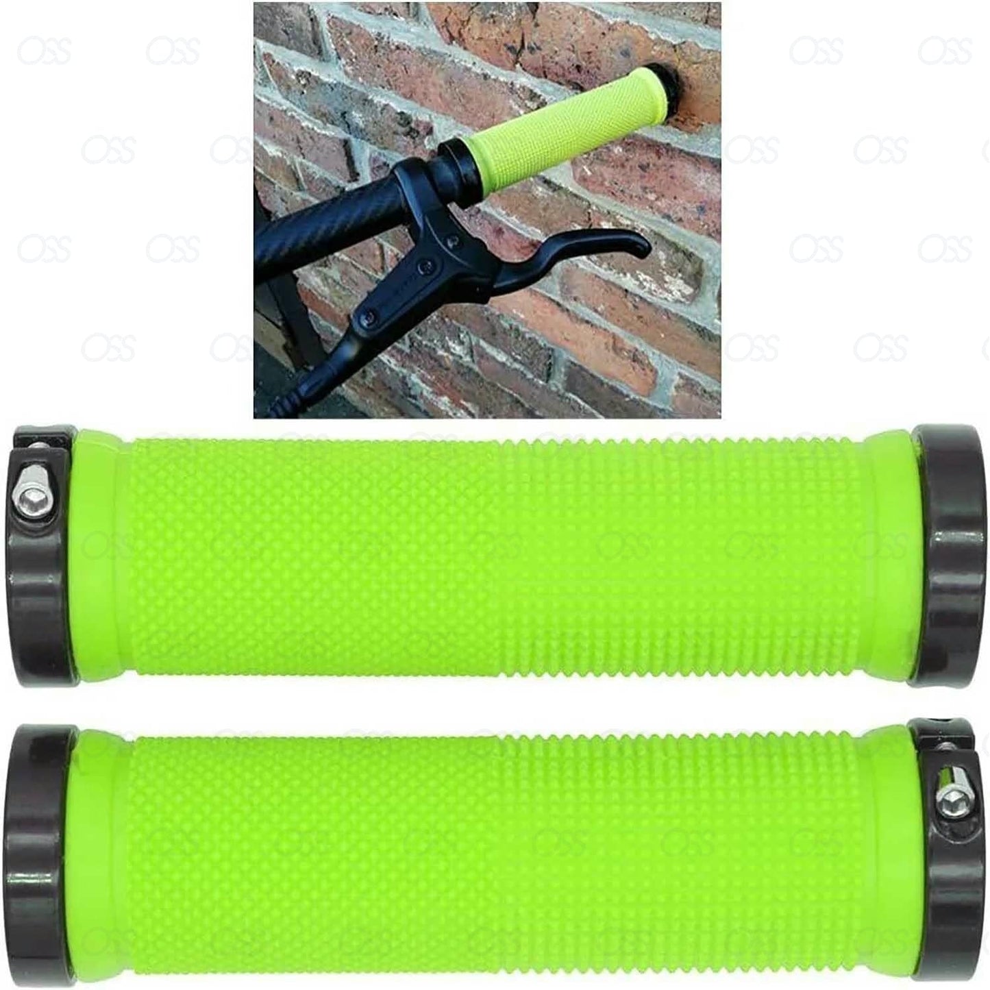 Bicycle Handle Bar Grips Double Lock On BMX MTB Mountain Bike Cycle Grip