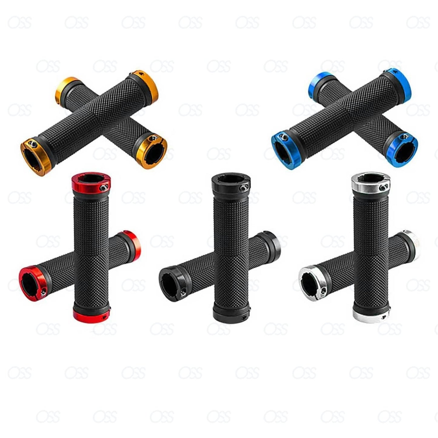 Bicycle Handle Bar Grips Double Lock On BMX MTB Mountain Bike Cycle Grip