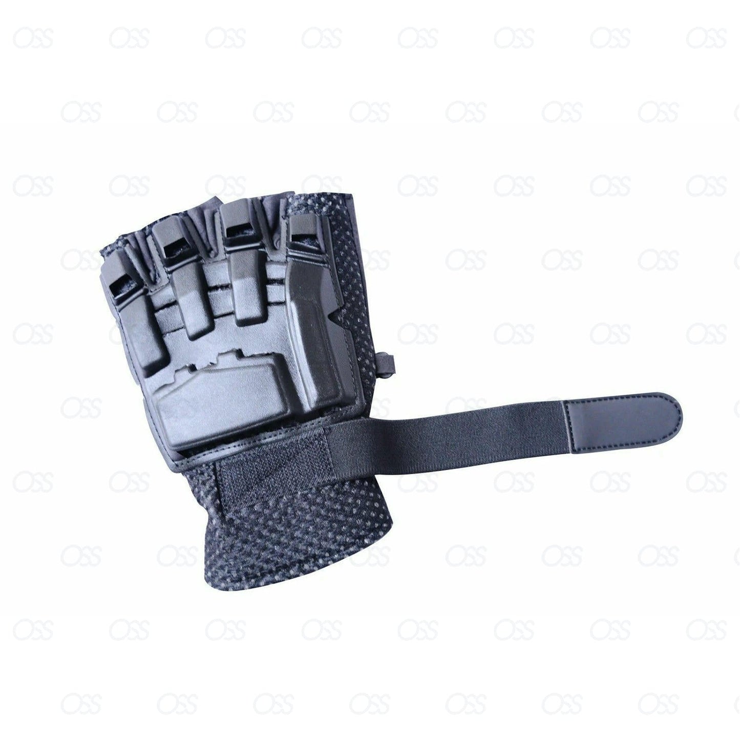 Black Paintball Tactical Airsoft Hunting Cycling Armour Half Finger Less Gloves