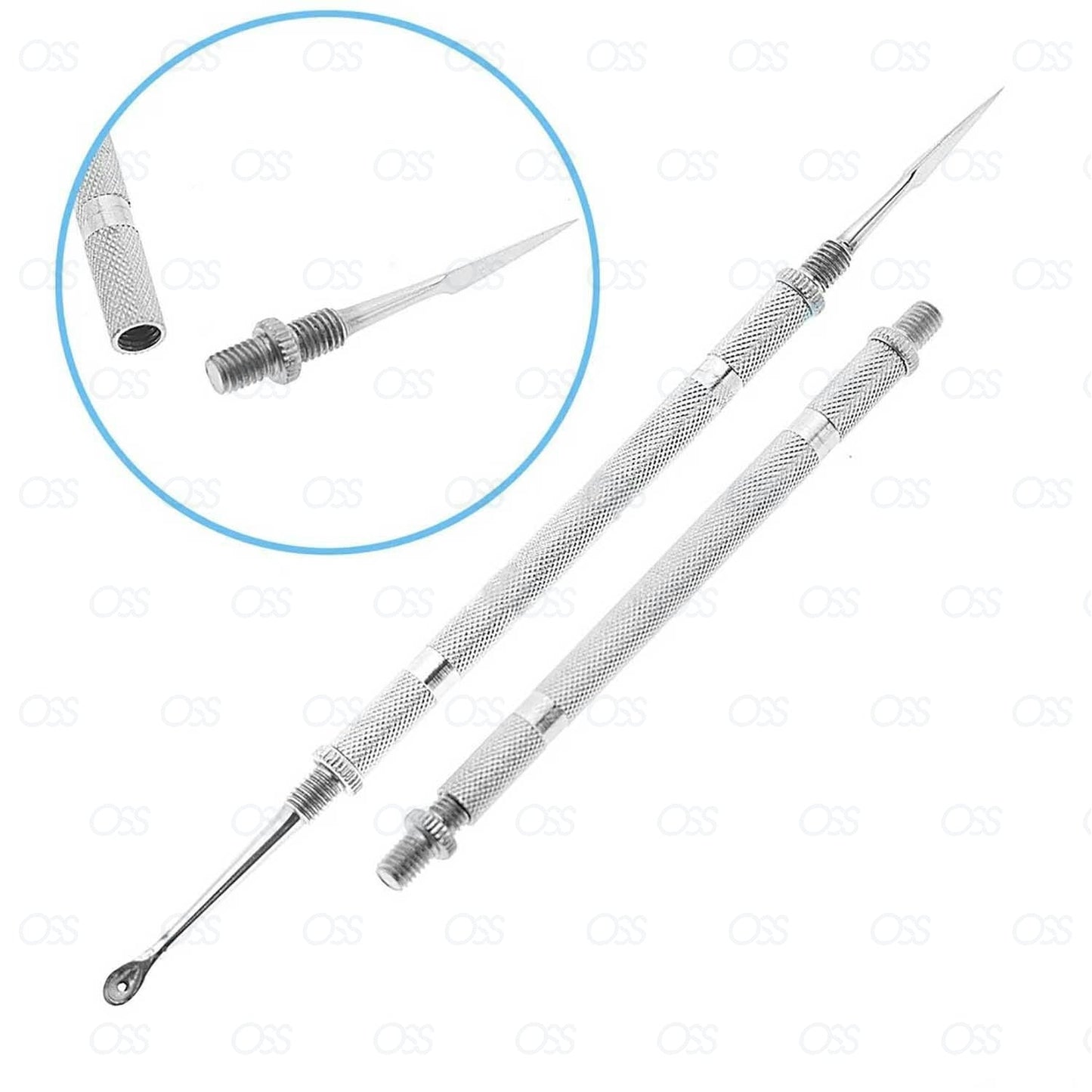 Blackhead Extractor, Retractable 2 in 1 Black Head Acne Clean Needle Professional Pimple Popper Needle Whitehead Remover Tool Double-Ended Comedone Extractor Popping Needle for Nose & Face