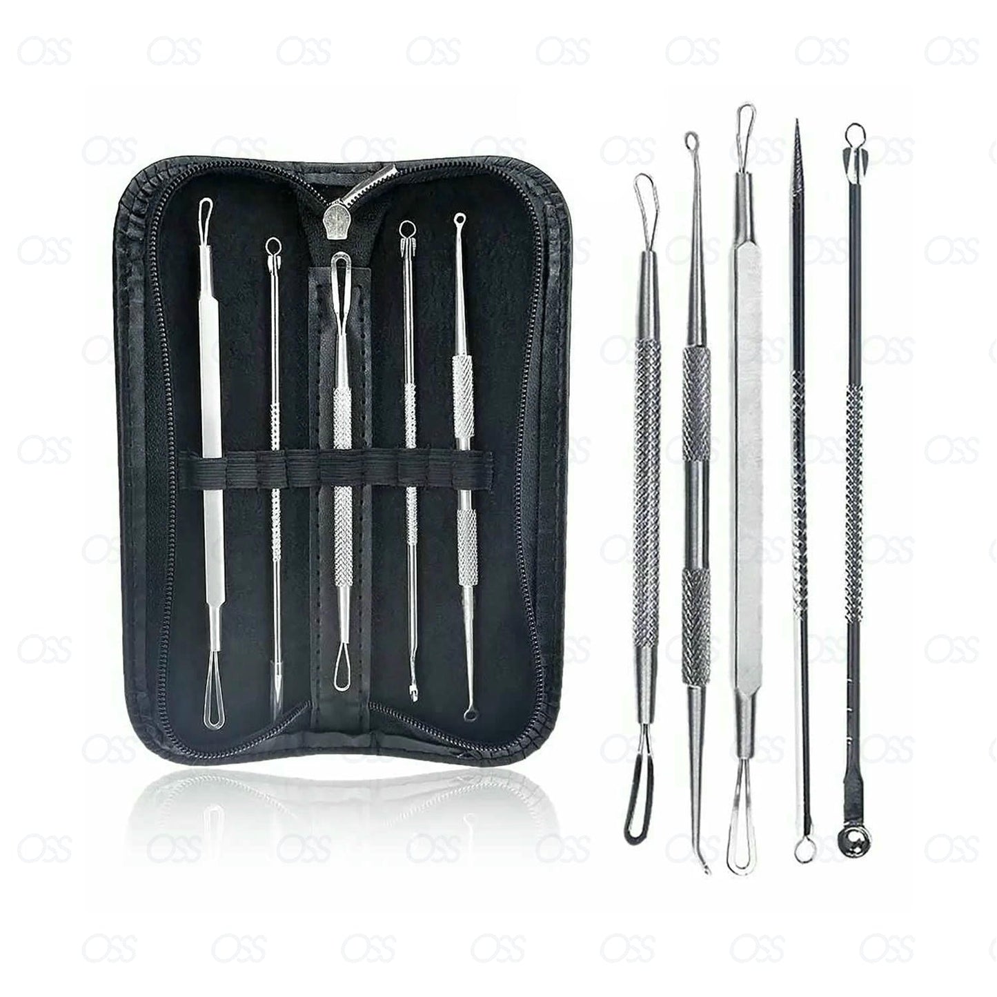 Blackhead Whitehead Pimple Acne Blemish Comedone Extractor Remover Tool Set