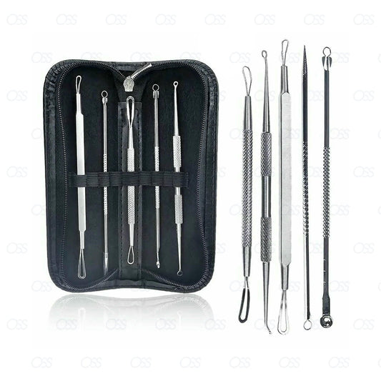 Blackhead Whitehead Pimple Acne Blemish Comedone Extractor Remover Tool Set