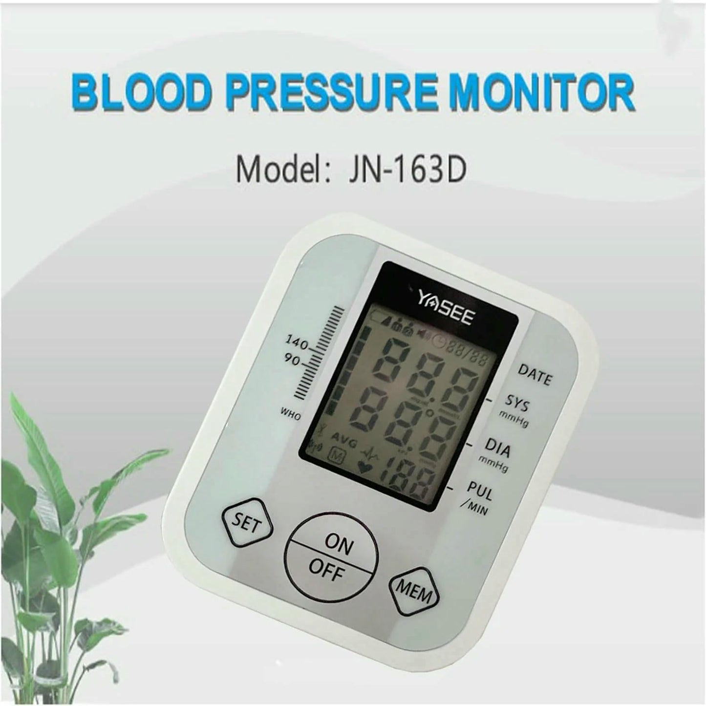 Blood Pressure Monitor Upper Arm Digital BP Monitor with Large Cuff Fully Automatic Irregular Heartbeat & Pulse Rate Monitoring Meter