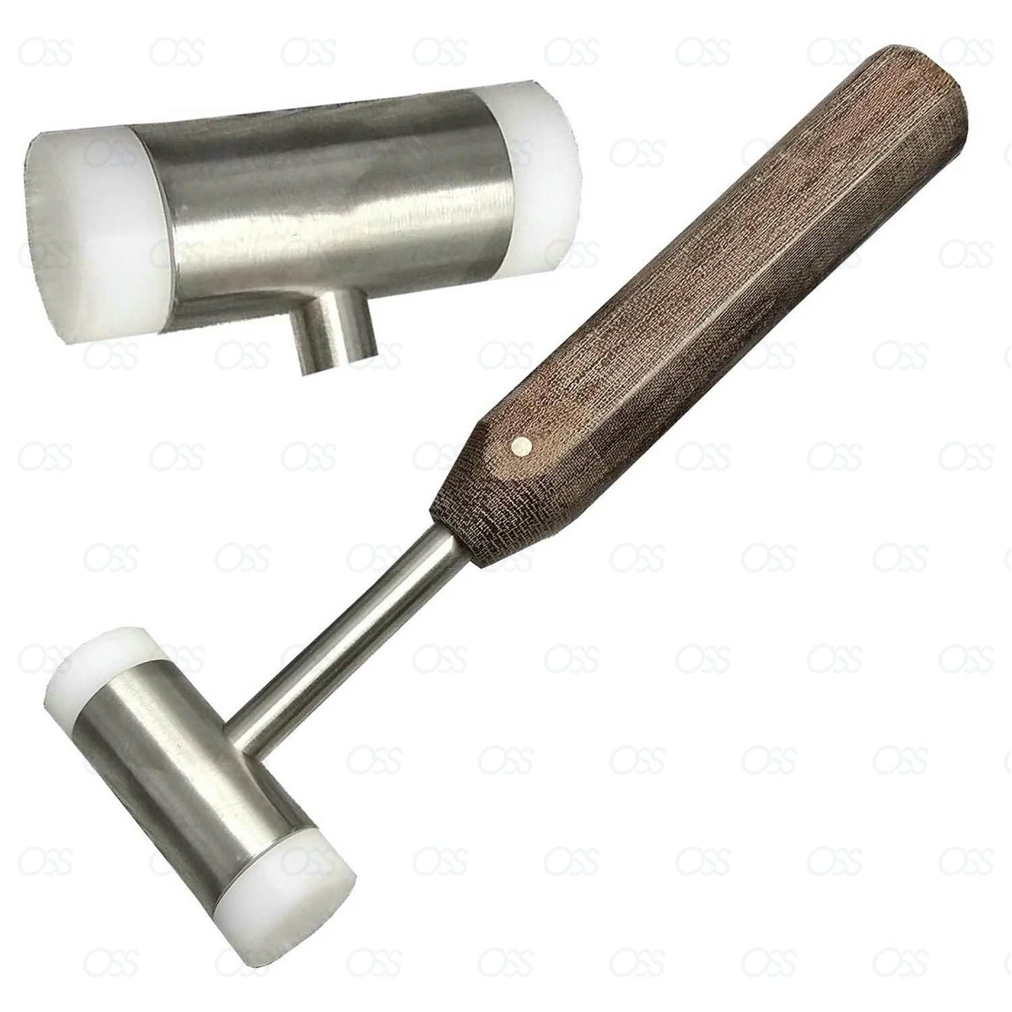 Bone Mallet Fibre Wood Handle Steel Orthopedic Surgical Instruments CeMark