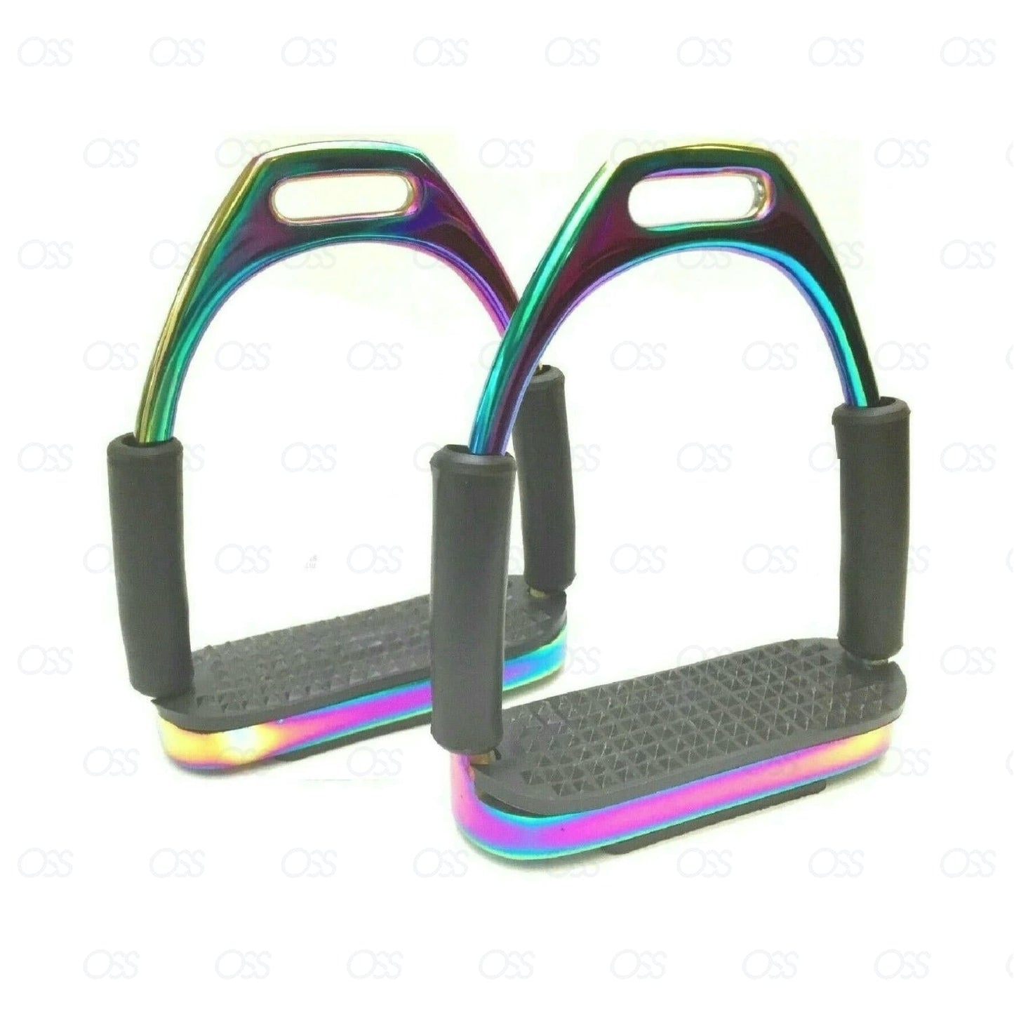 Brand New Stirrups Iron Steel Flexi Safety Bendy Horse Riding Equestrian GB