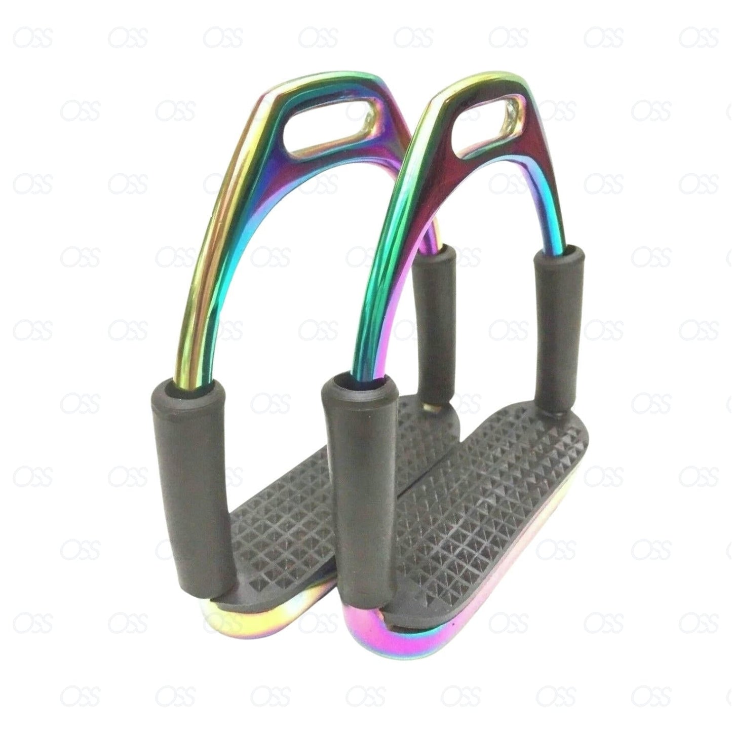 Brand New Stirrups Iron Steel Flexi Safety Bendy Horse Riding Equestrian GB