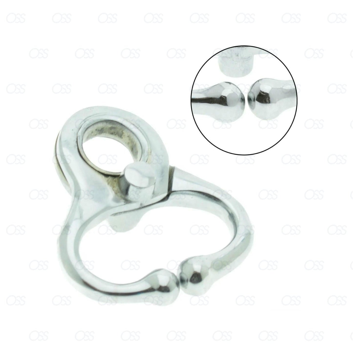 Bull Cow Nose Ring Brass 2.5 Inch Free Key Farm Animal Cattle Veterinary