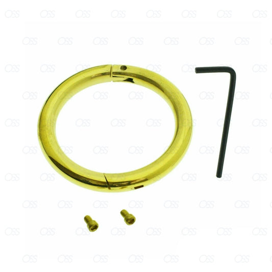 Bull Cow Nose Ring Steel Brass Copper Farm Animal Livestock Free Key & Screw