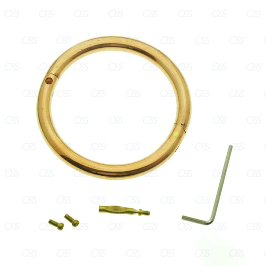 Bull Cow Nose Ring Steel Brass Copper Farm Animal Livestock Free Key & Screw