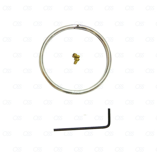 Bull Cow Nose Ring Steel Brass Copper Farm Animal Livestock Free Key & Screw